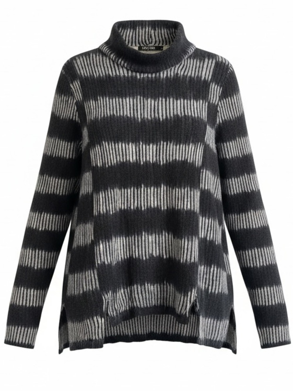 Nic+Zoe Hand Printed Turtleneck Soft Sweater Size Large